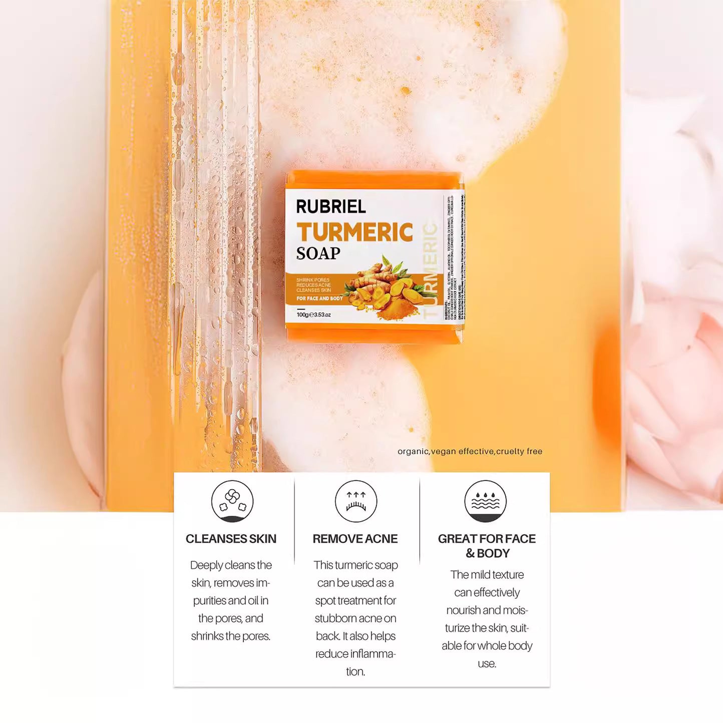 Turmeric Soap Refreshing Facial Soap Bath