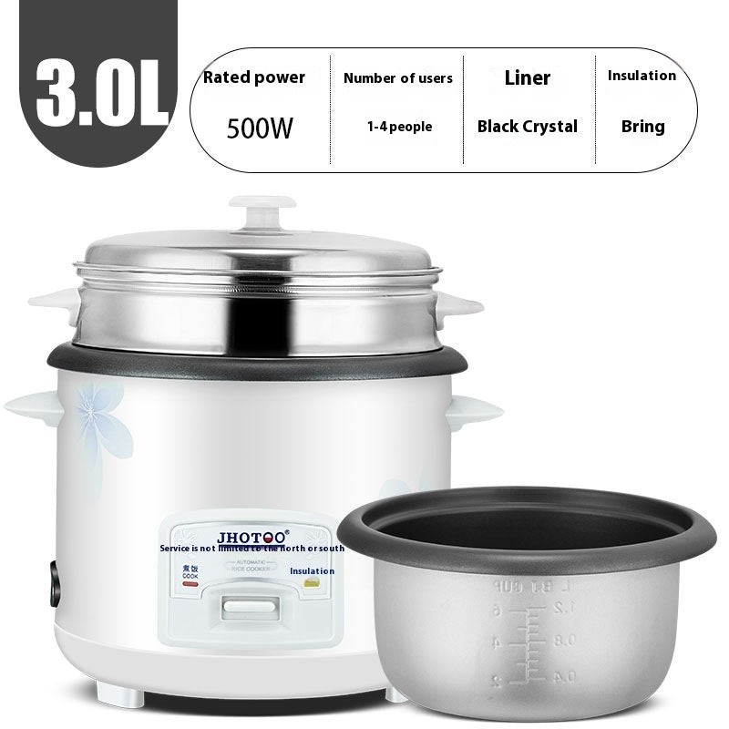 Old-fashioned Small Electric Rice Cooker 3L Large Capacity Household Rice Cooker