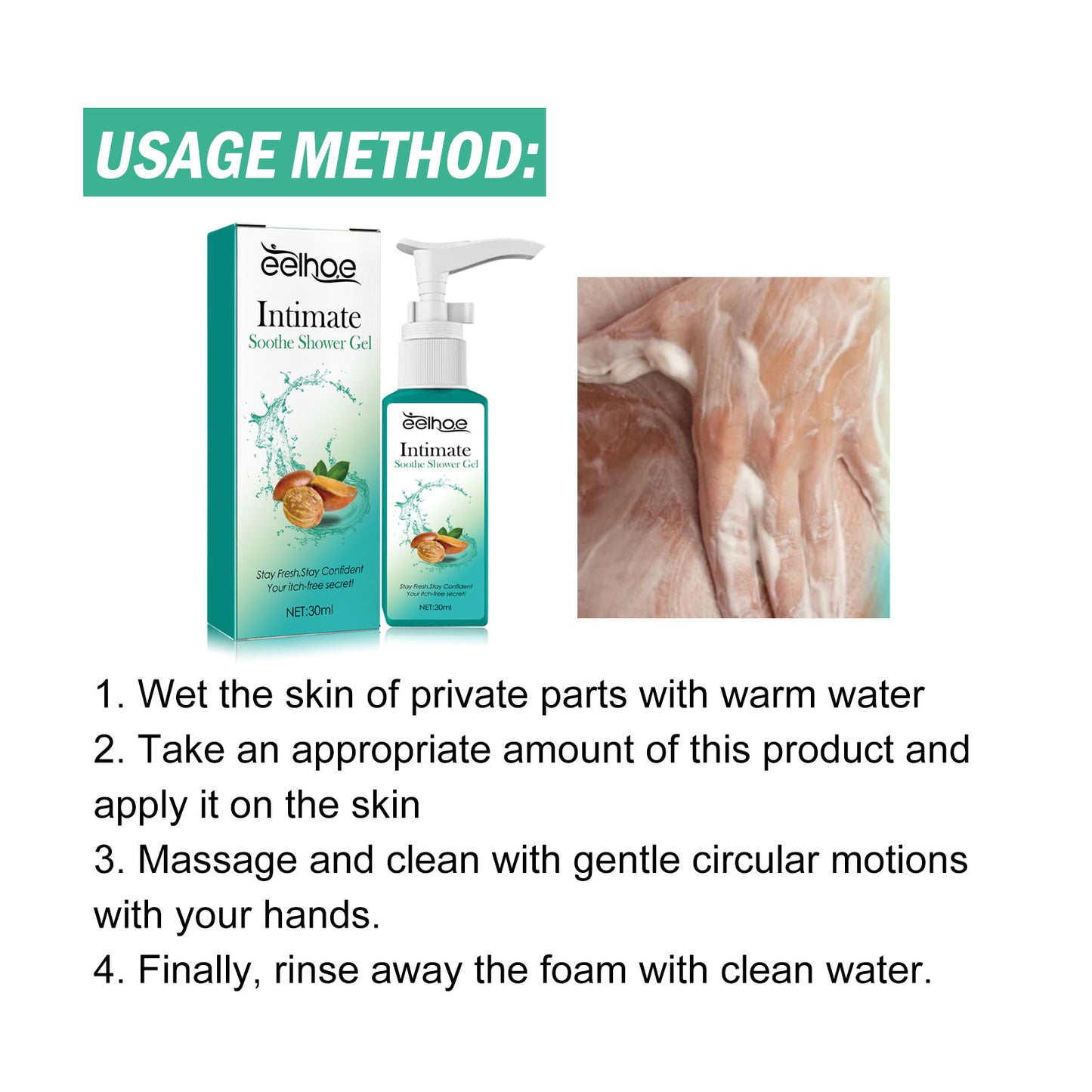 EELHOE Body Wash, Deep Cleanse Body Exfoliation Relieves Dry, Red, Itchy And Moisturizing Skin Shower Gel