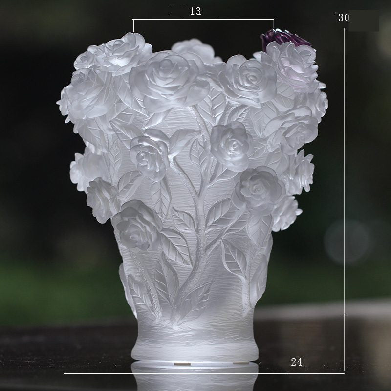 Ancient Glazed Vase Light Creative Rose