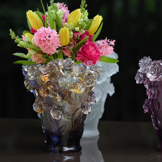 Ancient Glazed Vase Light Creative Rose